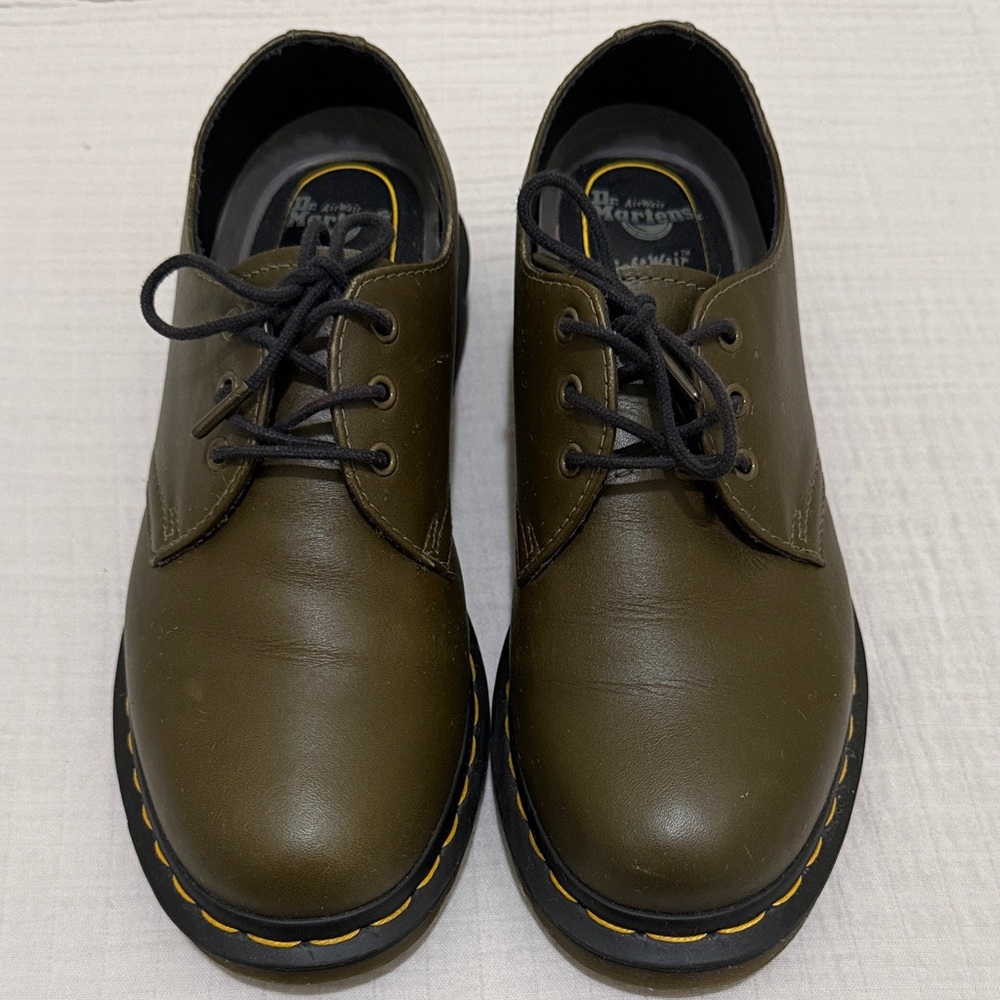 Dr. Martens 1461 Olive Green Wanama Leather Oxfords| W6 | SoftWair